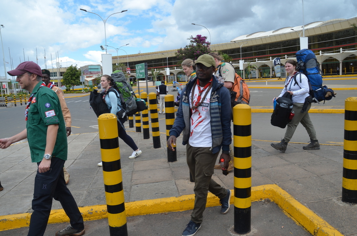 The arrival day of the 1st Africa Rover Moot in Nairobi, Kenya.
