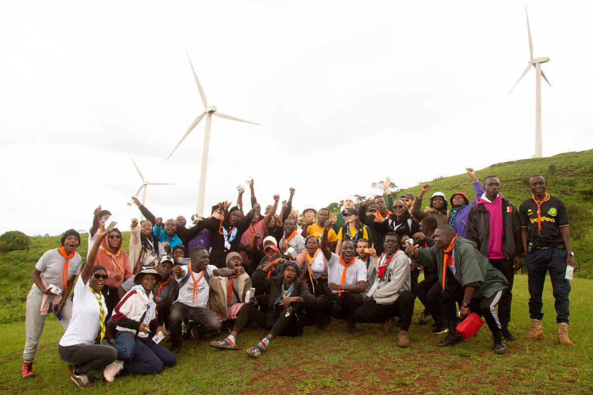 Offsite activities in Ngong Hills during the 1st Africa Rover Moot in Kenya.