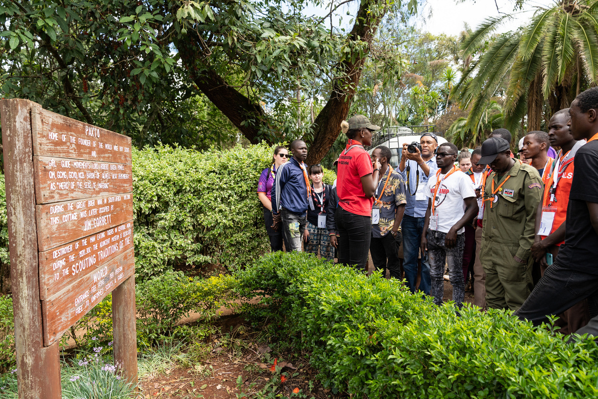Visit to Paxtu in Nyeri, Baden Powell's last home. 1st Africa Scout Moot, April 2023. Kenya. Photo by Enrique Leon