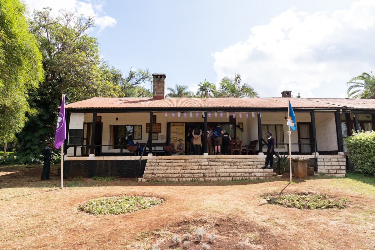 Visit to Paxtu in Nyeri, Baden Powell's last home. 1st Africa Scout Moot, April 2023. Kenya. Photo by Enrique Leon