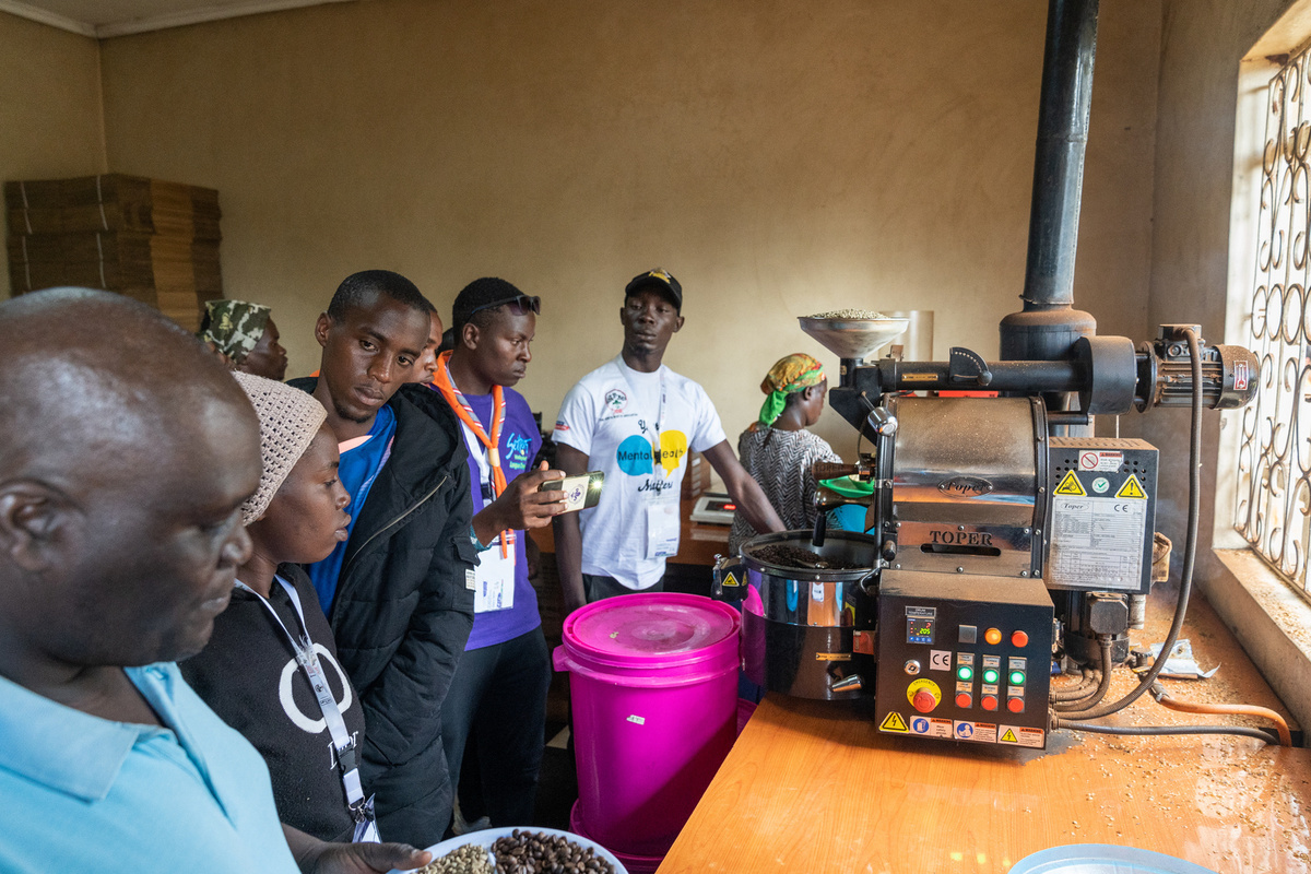 Visit to a coffee farm. 1st Africa Scout Moot, April 2023. Kenya. Photo by Enrique Leon