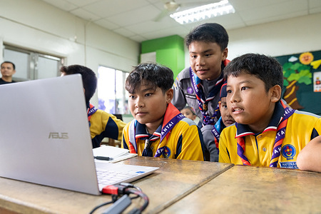 JOTA-JOTI 2024. Malaysian Scouts in School in Kuala Lumpur. Photo by Enrique Leon