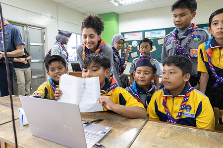 JOTA-JOTI 2024. Malaysian Scouts in School in Kuala Lumpur. Photo by Enrique Leon