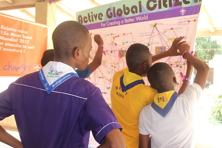 Africa Scout Day International Youth Camp and Training on Youth Engagement in Good Governance that took place at Efua Sutherland Children's Park in Accra, Ghana from 9 - 12 March 2016